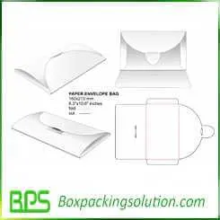 custom paper envelop bag design template