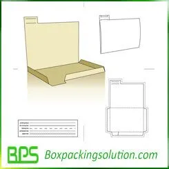 documents packaging box die line template