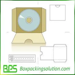 free CD packaging folder box die line template