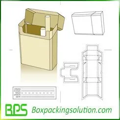 free cigarette packaging box die line template