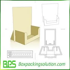 free display box die line template design