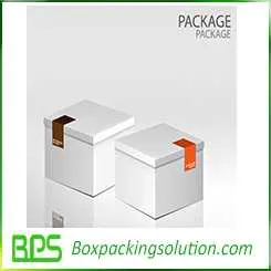 gift box with sticker closure 3D view