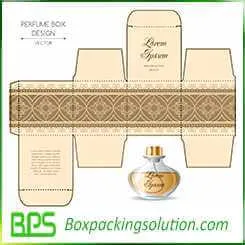 golden printed paper boxes for perfume bottle