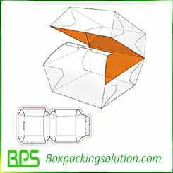 hamburg packaging box template design