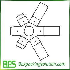 hexagon packaging box template