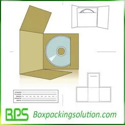high quality CD packaging folder die line templates