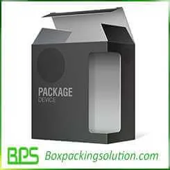 matt black corrugated box design