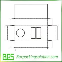 packaging box with window templates