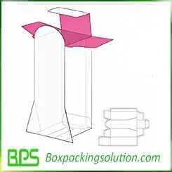 paperboard bottle packaging box design template