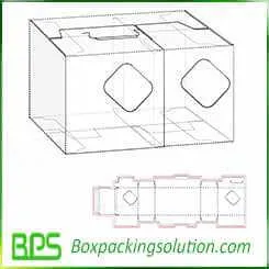 paperboard box with window design template