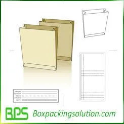 paperboard folder die line template