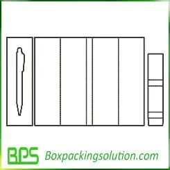 pen packaging box template design