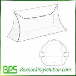 pillow shape box design template