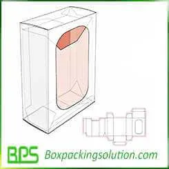 reverse tuck end box with window design template