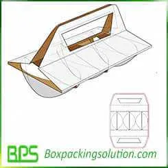 rigid paperboard cup holder cup take away design template