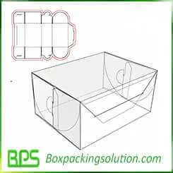 rigid paperboard gift packaging box design template
