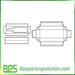 rigid wine box template design