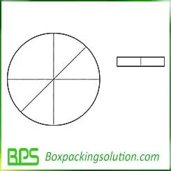 round cardboard piece die cut template