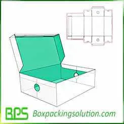 shoe box hinged lid packaging box design