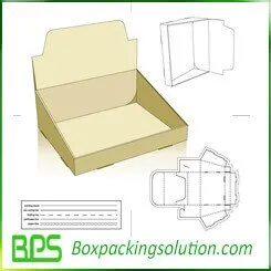 small display box die line template design