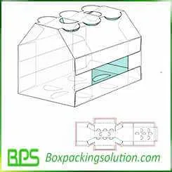 take away cardboard gift box design template