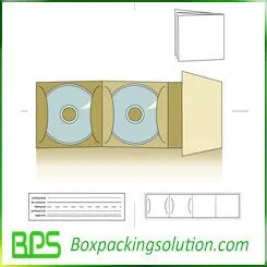 three pack CD folder die line design