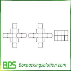 triple folding box template