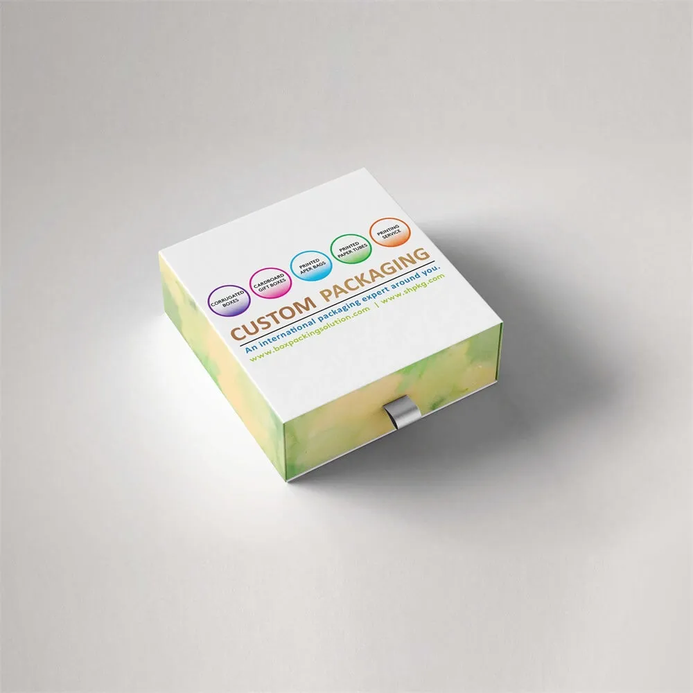 square rigid box color printed