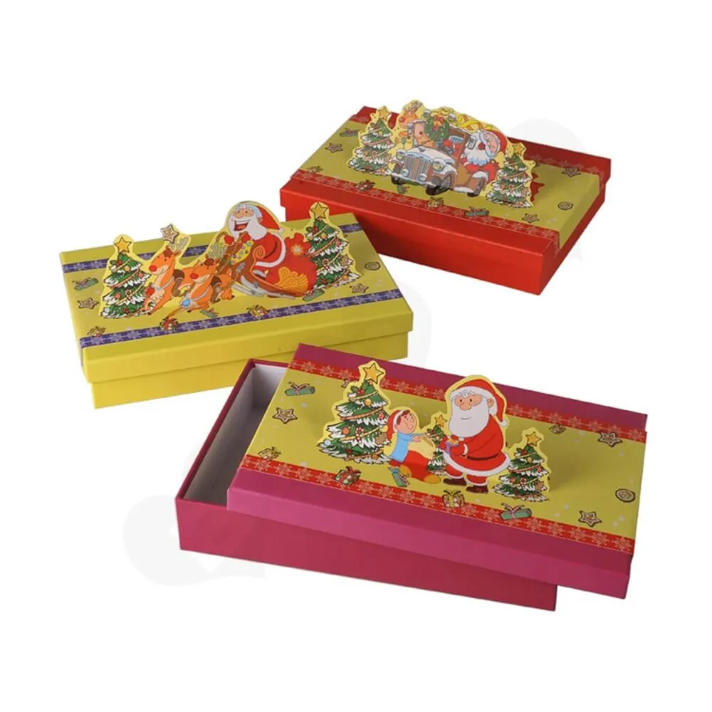 3D Effect Christmas Gift Packaging Gift Box Side View One