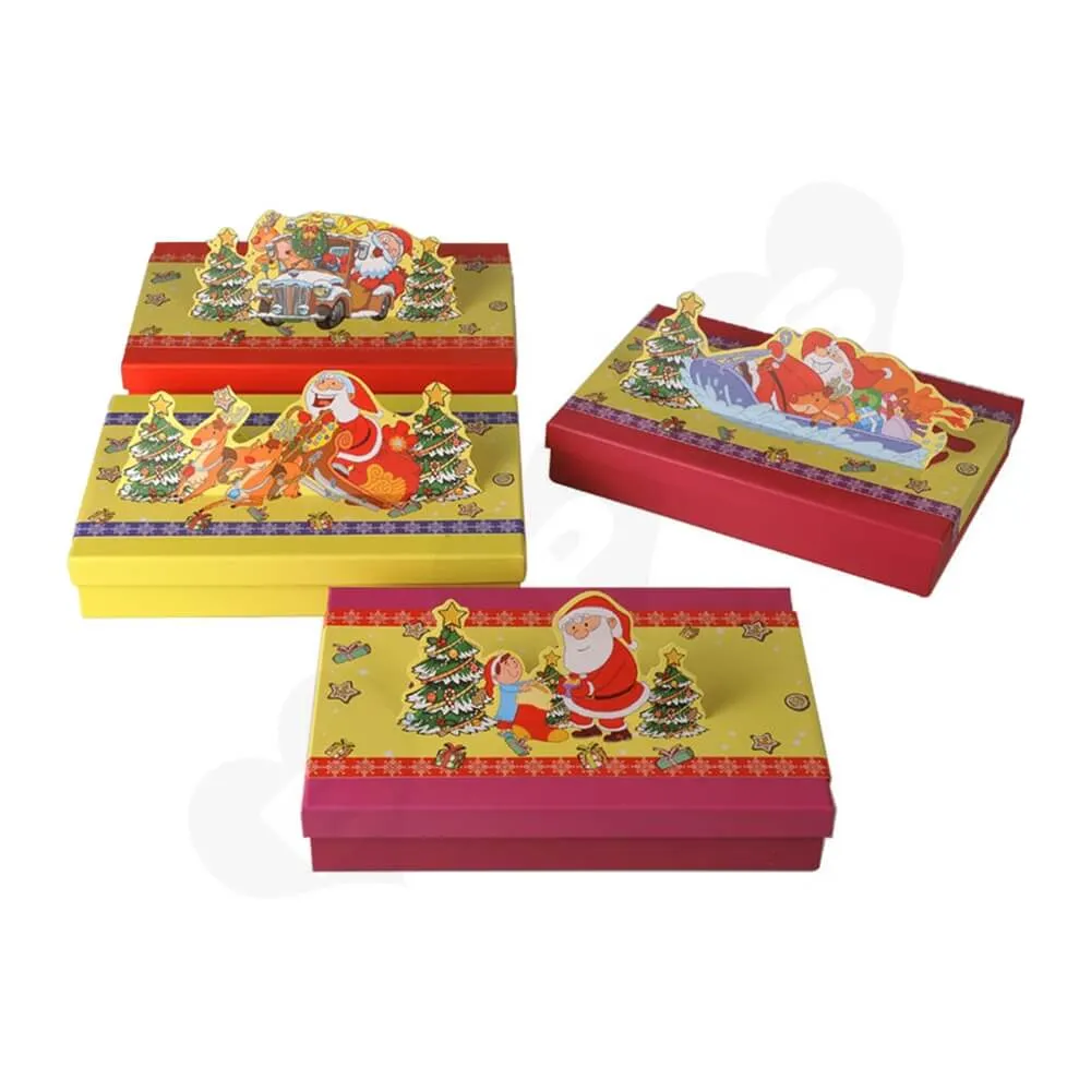 3D Effect Christmas Gift Packaging Gift Box Side View Six