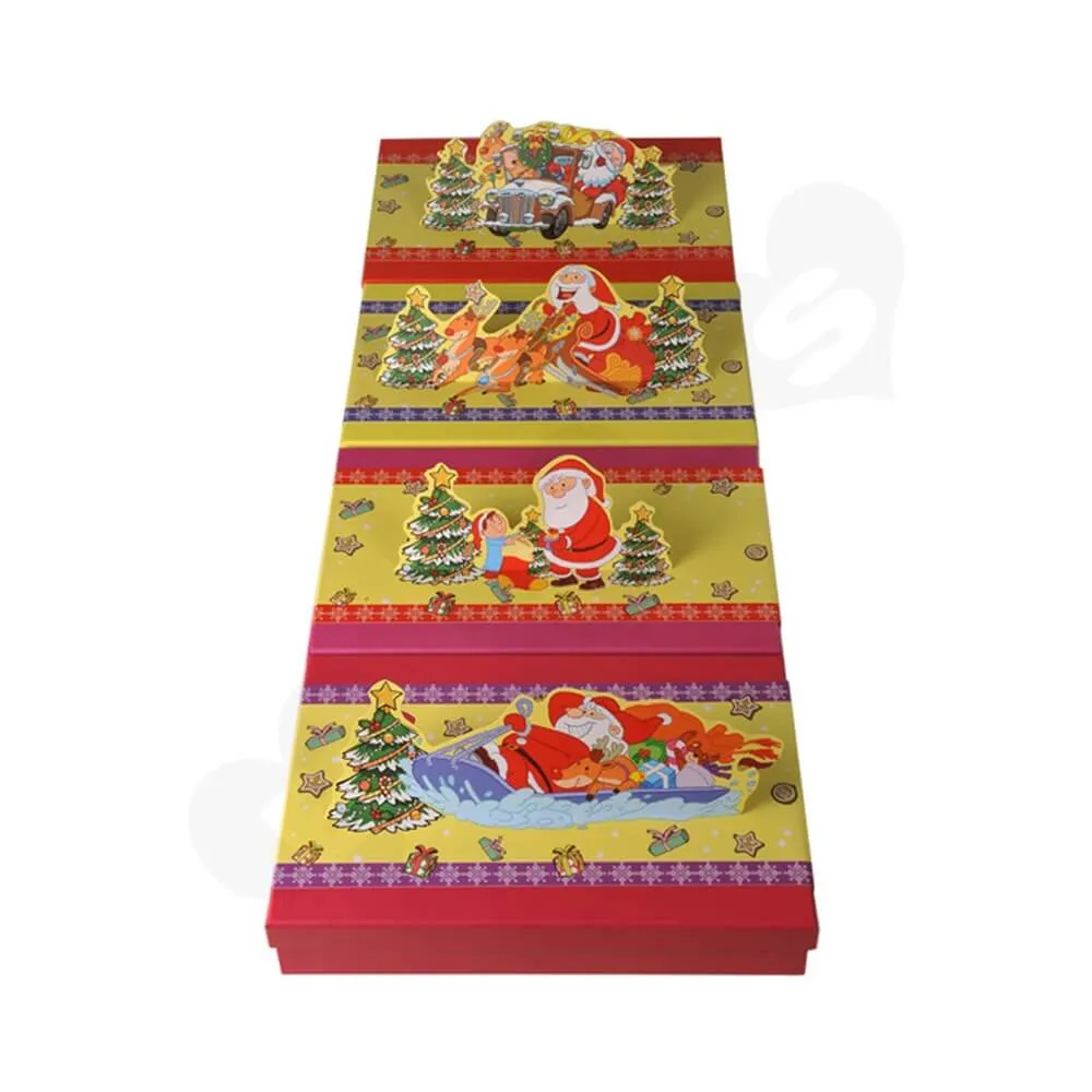 3D Effect Christmas Gift Packaging Gift Box Side View Three