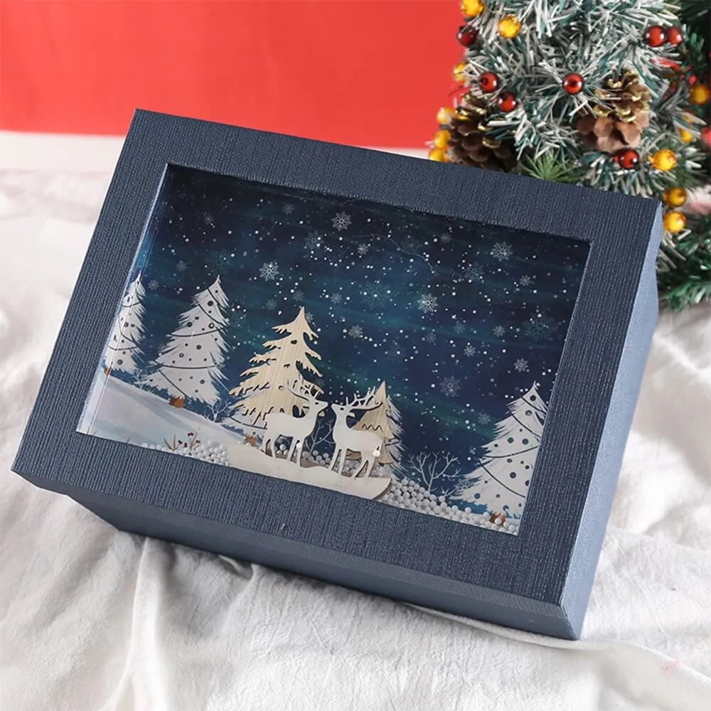 3D Effect Christmas Season Apparel Packaging Box Side View Three