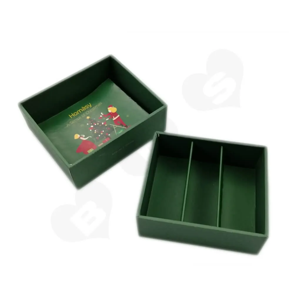 Business Product Packaging Box Printed With Christmas Color Side View Two