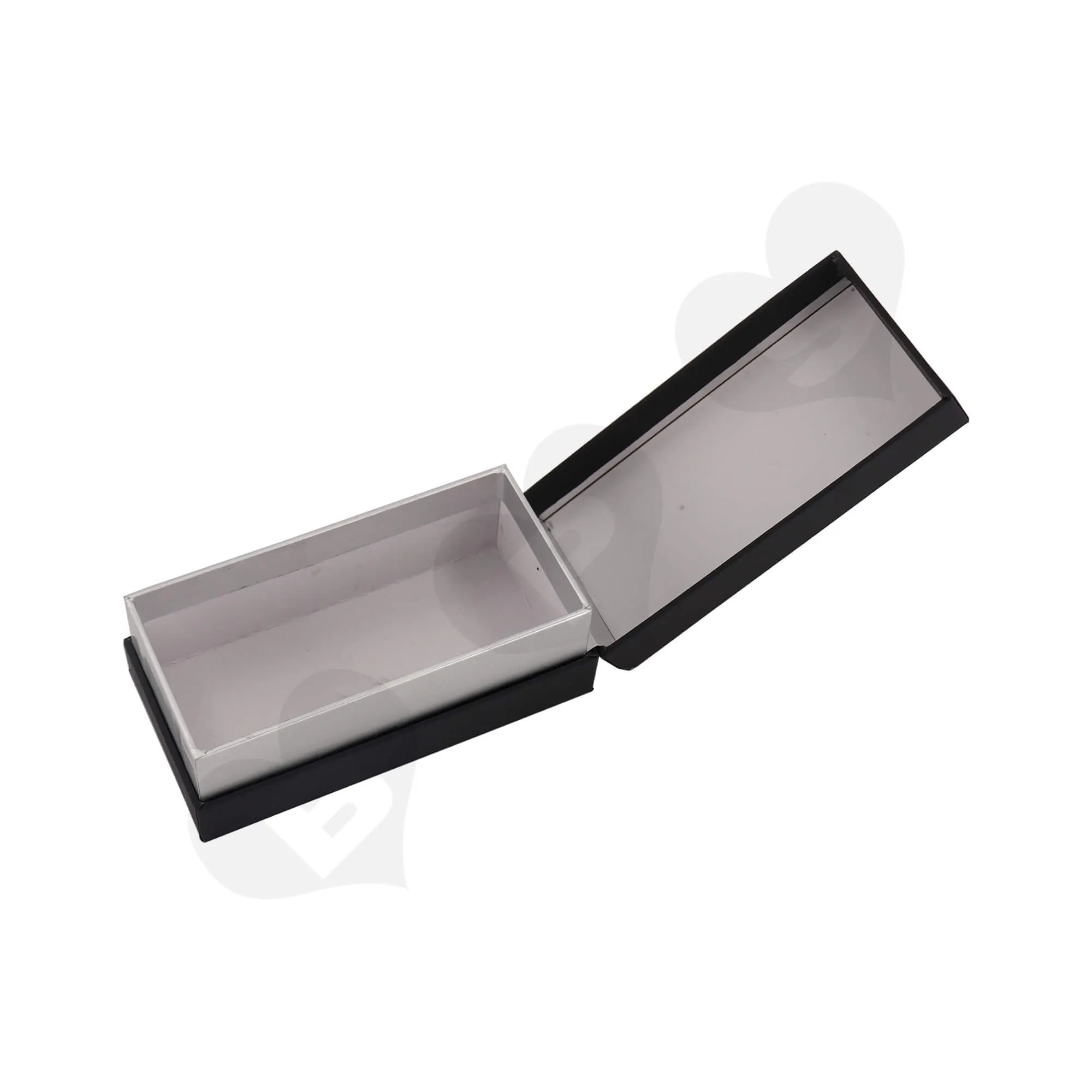 Cardboard Hinged Lid Rigid Gift Box With Sleeve For Packing Perfume Atomizer Side View One
