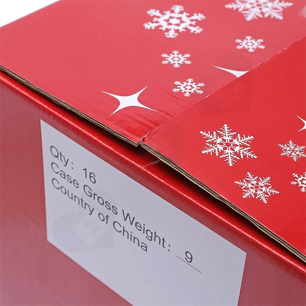 Christmas Decoration Products Shipping Box With Perforation Line Side View Four