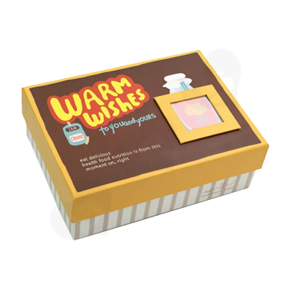 Christmas Gift Bottle Packaging Box With Detachable Lid Side View Four