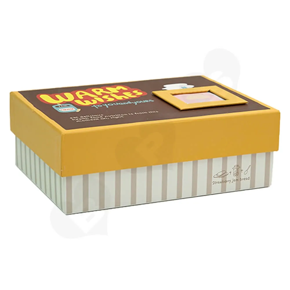 Christmas Gift Bottle Packaging Box With Detachable Lid Side View Two
