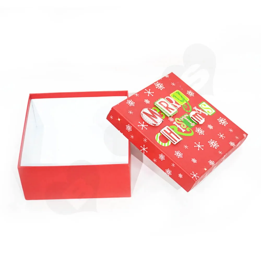Christmas Gift Box With Detachable Lid Side View Four