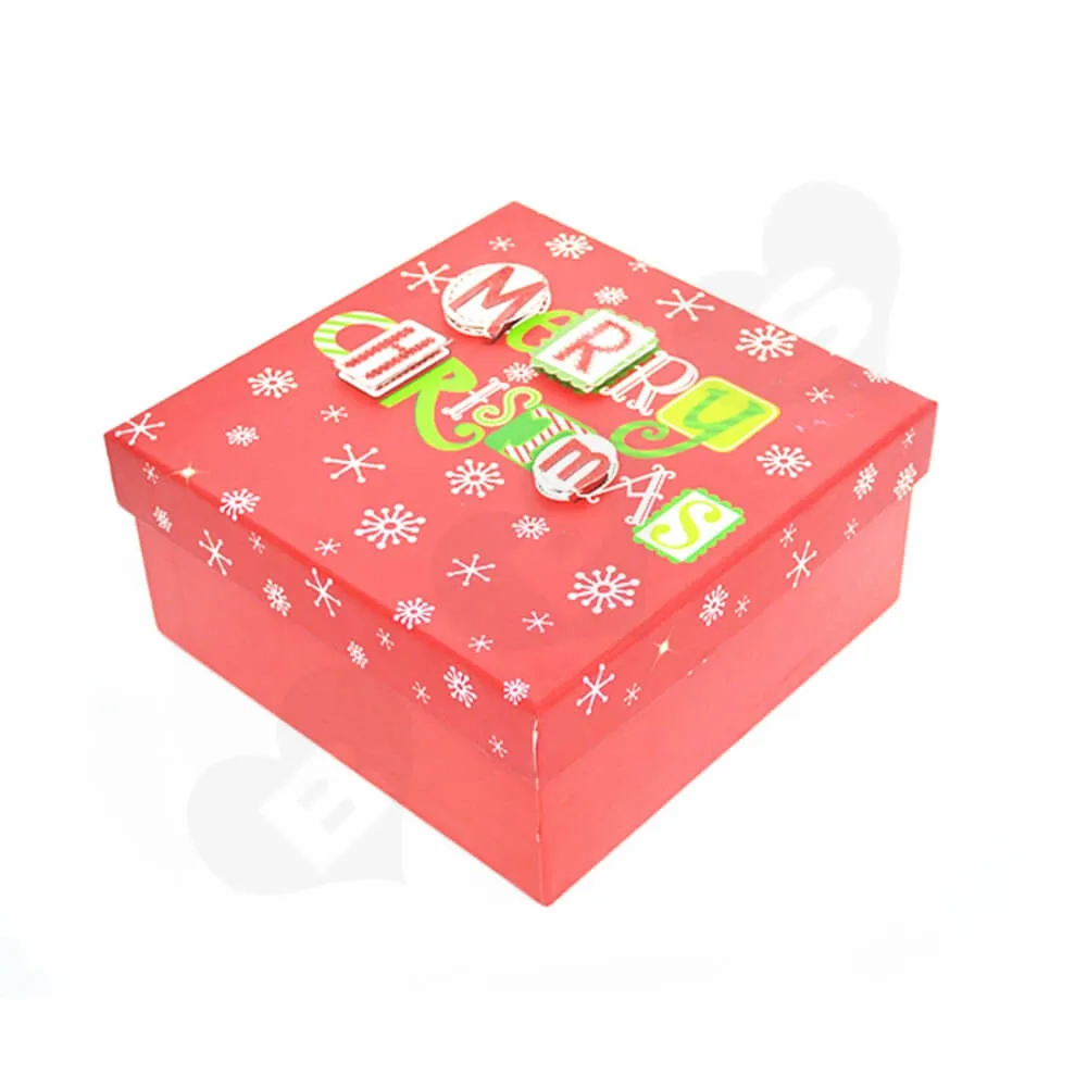 Christmas Gift Box With Detachable Lid Side View Three
