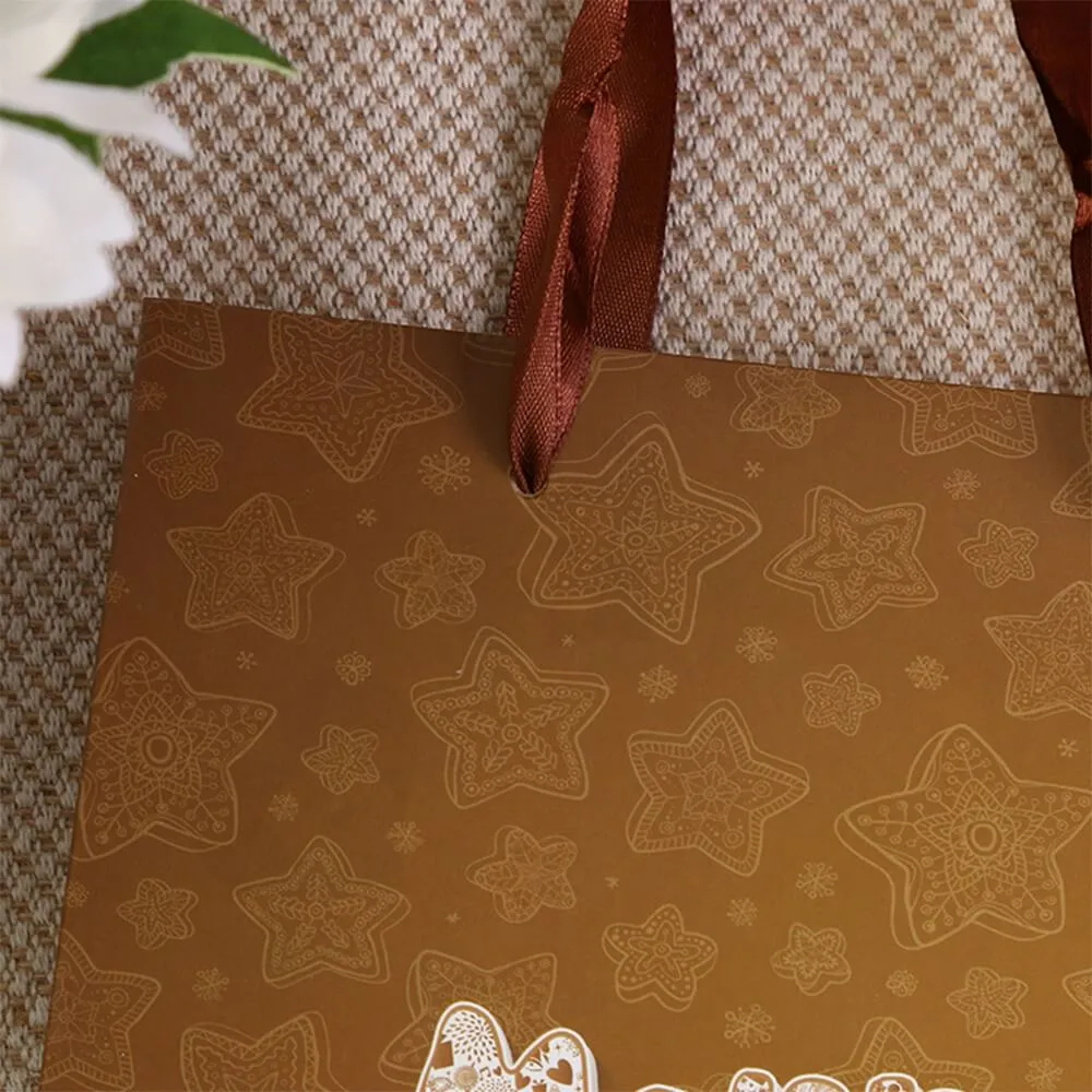 Christmas Gift Packaging Paper Bag Side View Two