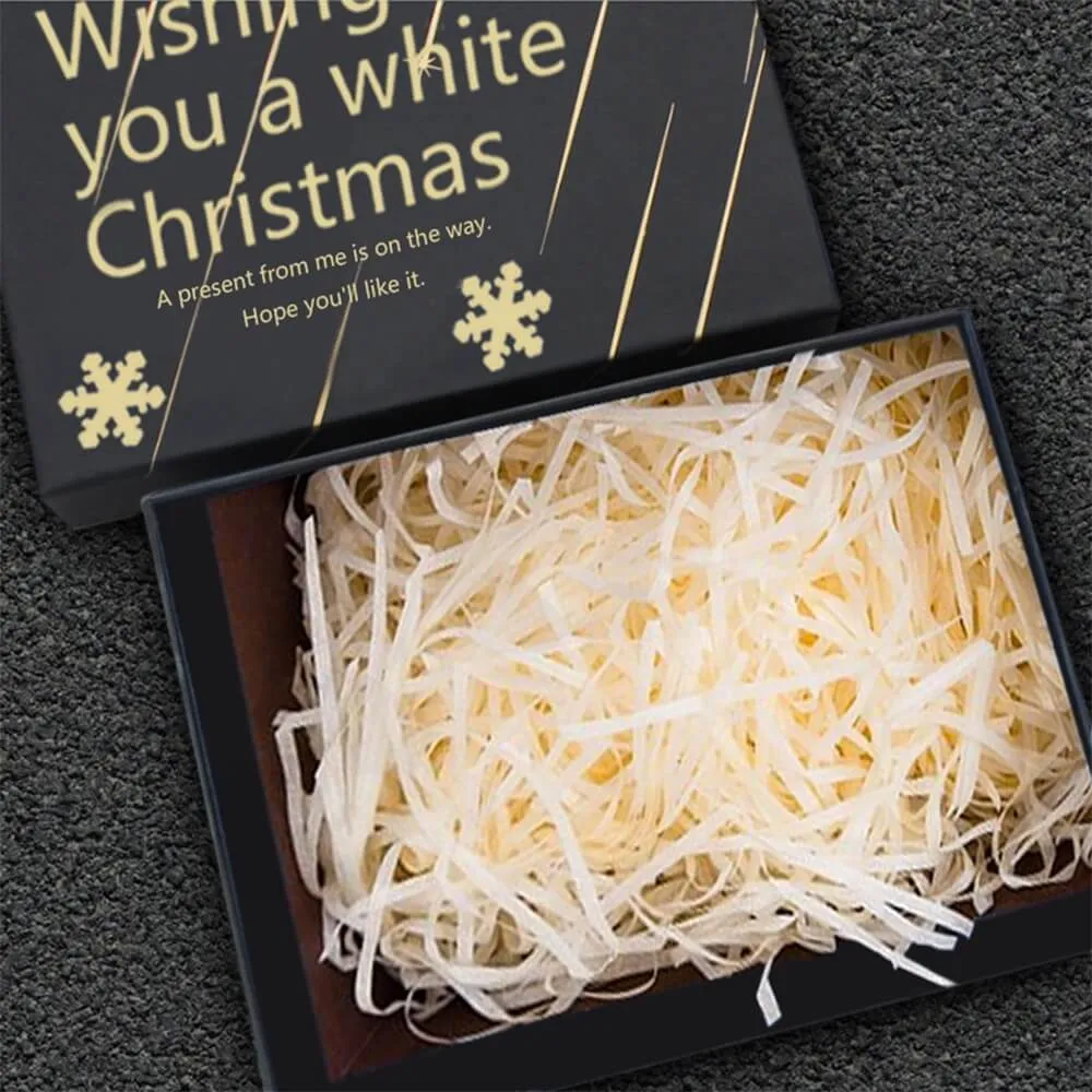 Christmas Gift Shipping Box With Gold Foil Stamping Side View Five