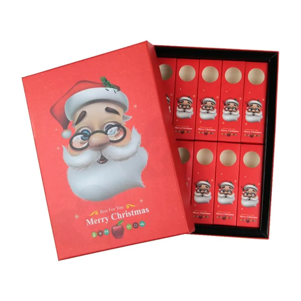 Christmas Red Color Gift Box For Lipstick Side View Three