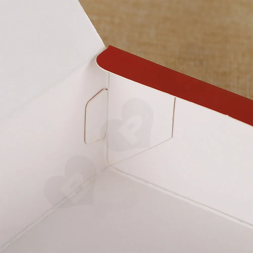 Christmas Red Color Printed Box For Gifts Side View Five