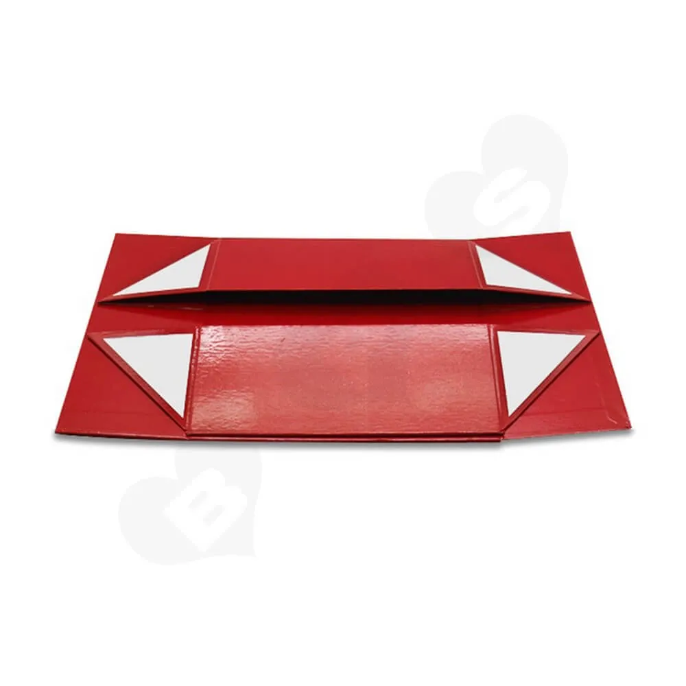 Collapsible Rigid Magnetic Closure Box For Christmas Gifts Side View Five