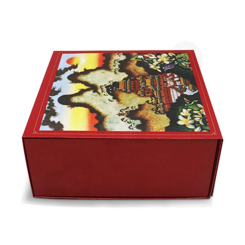 Collapsible Rigid Magnetic Closure Box For Christmas Gifts Side View Two