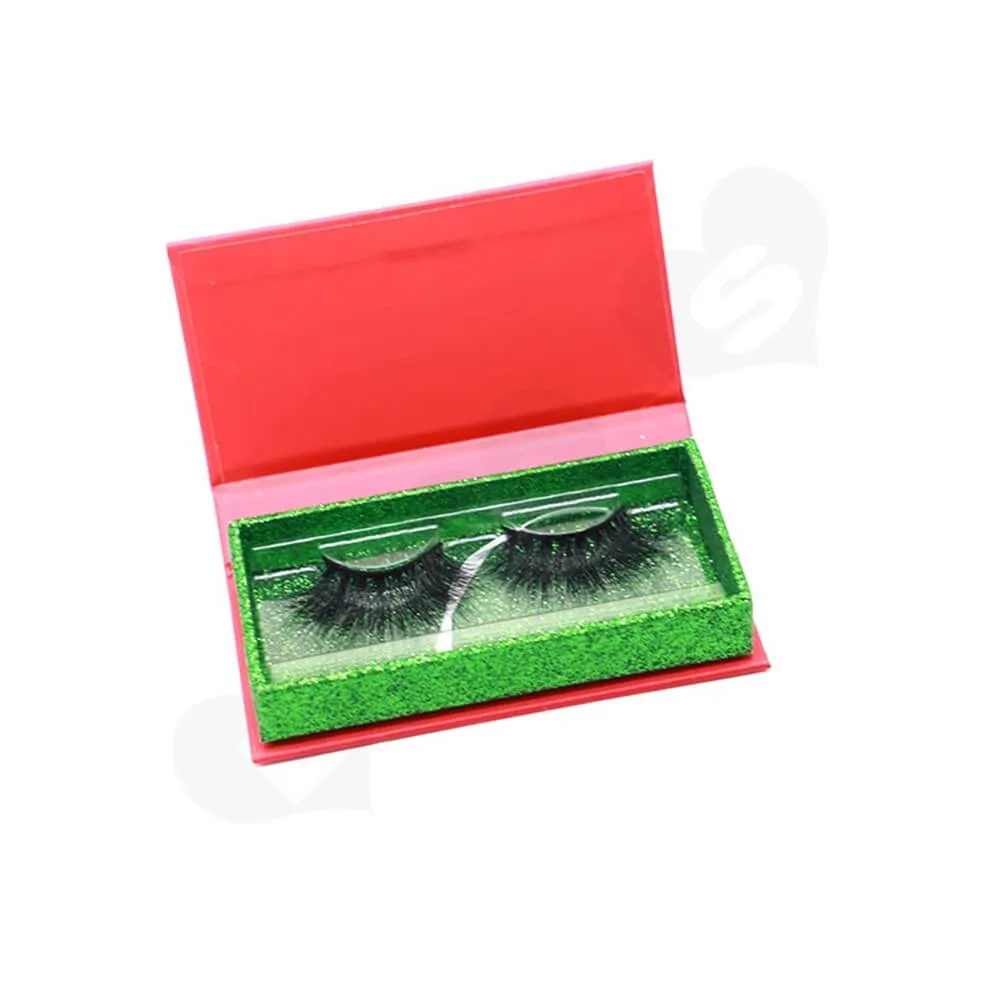 Custom Christmas Color Eyelash Packaging Box Side View One