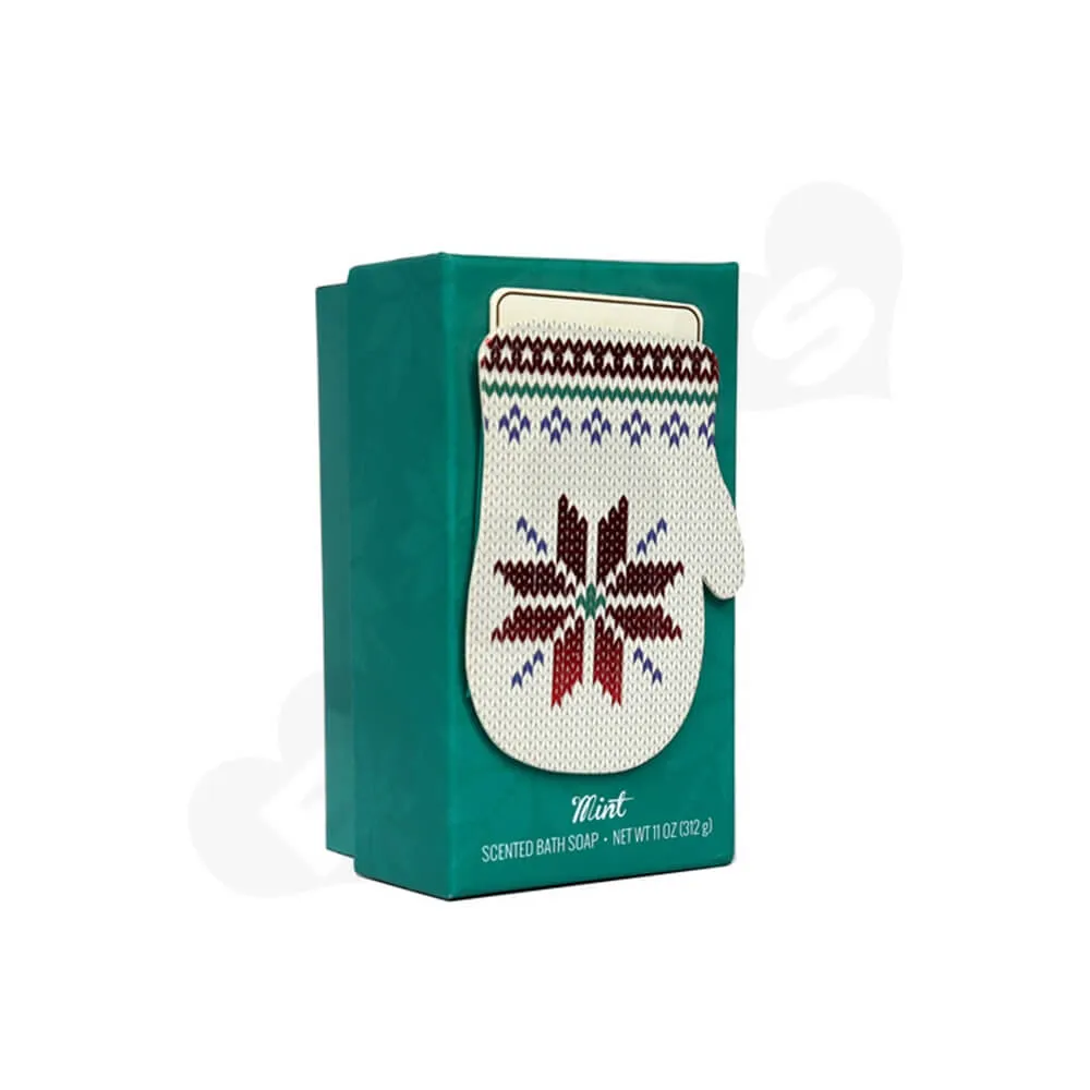 Custom Christmas Gift Box For Scented Bath Soap Side View Three