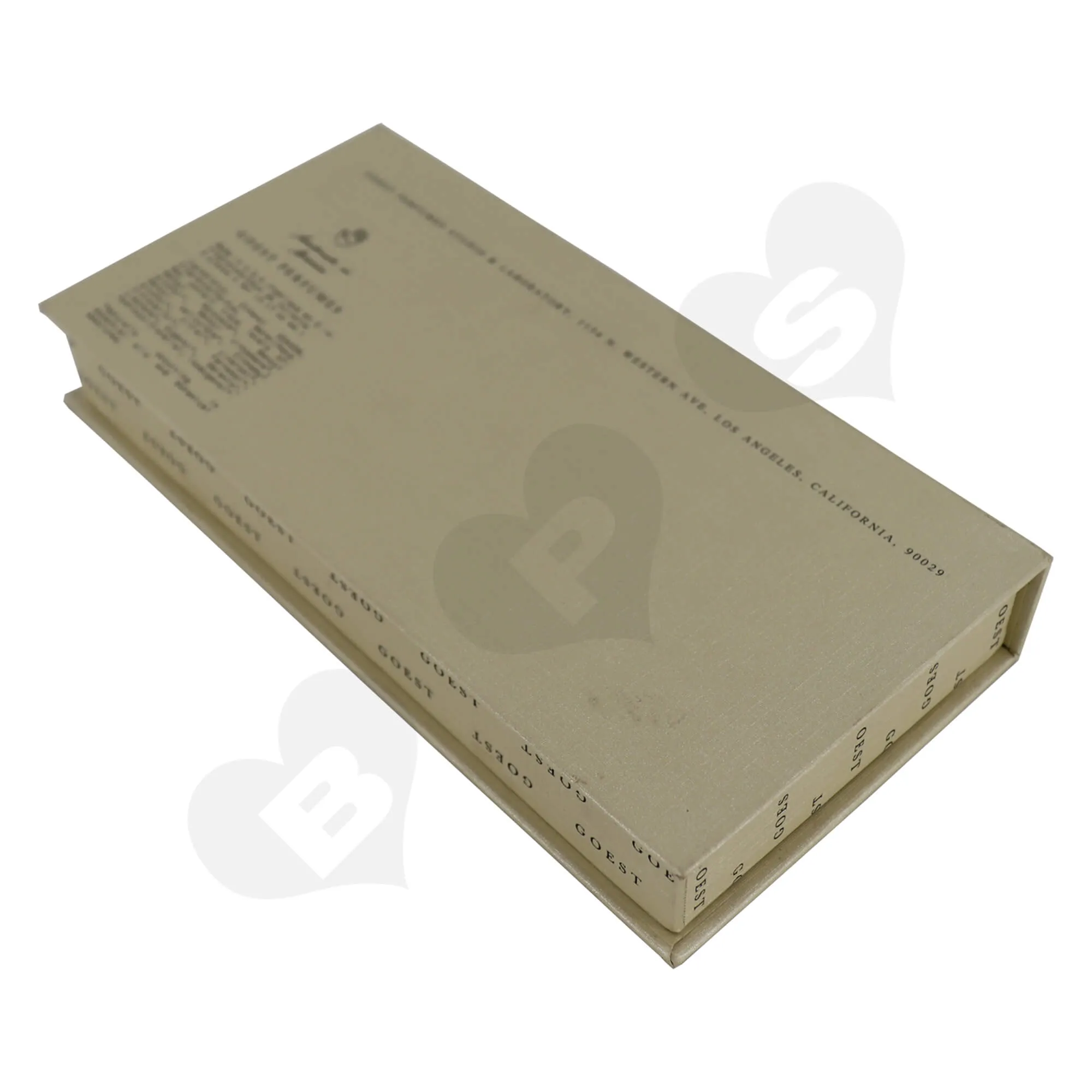 Custom Hinged Lid Book Shape Box For Packing Perfume Trial Kit Side View Three