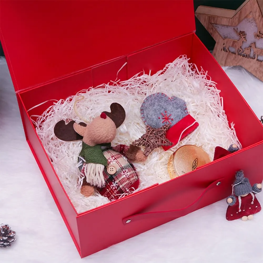 Custom Matte Christmas Gift Packaging Box Magnetic Closure Side View Four