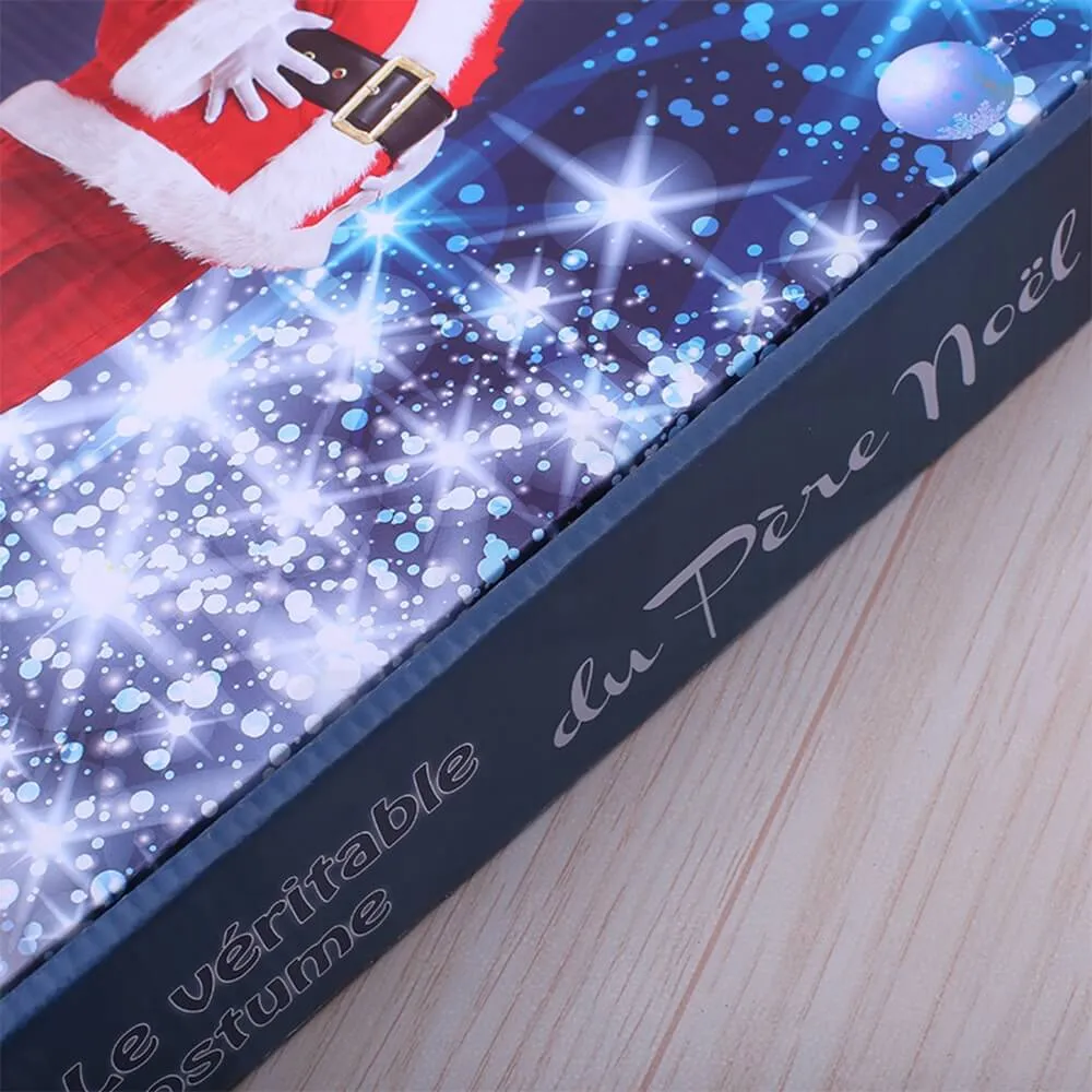 Custom Printed Christmas Apparel Shipping Packaging Box Side View Three